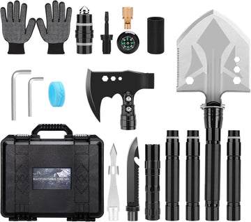 Survival Utility Folding Shovel Axe Multitool Car Emergency